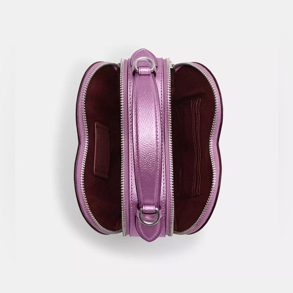 Coach Heart Crossbody In Metallic Lilac - Picture 5 of 7